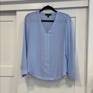 Banana Republic Sky Blue V-Neck Blouse